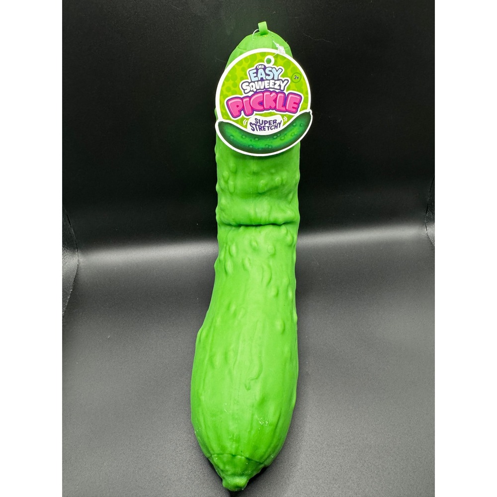 Orb Easy Squeezy Pickle Super Stretchy Green Sensory Fidget Toy 14 Inch Novelty